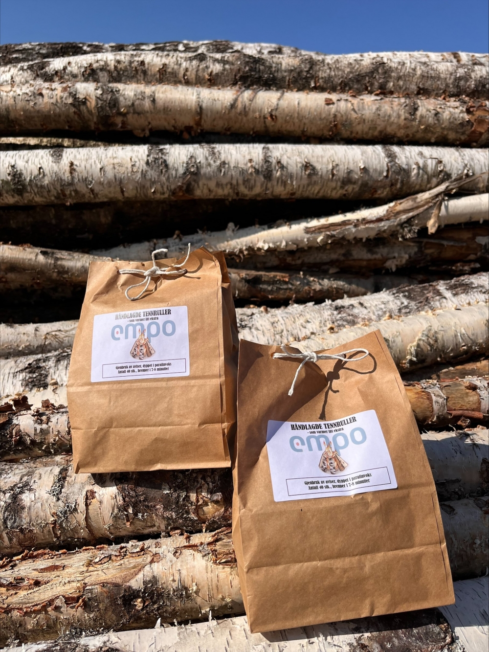 Miljøvennlige, egenproduserte tennruller (40 stk)